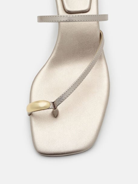 Lia Leather Heel Sandals, , hi-res
