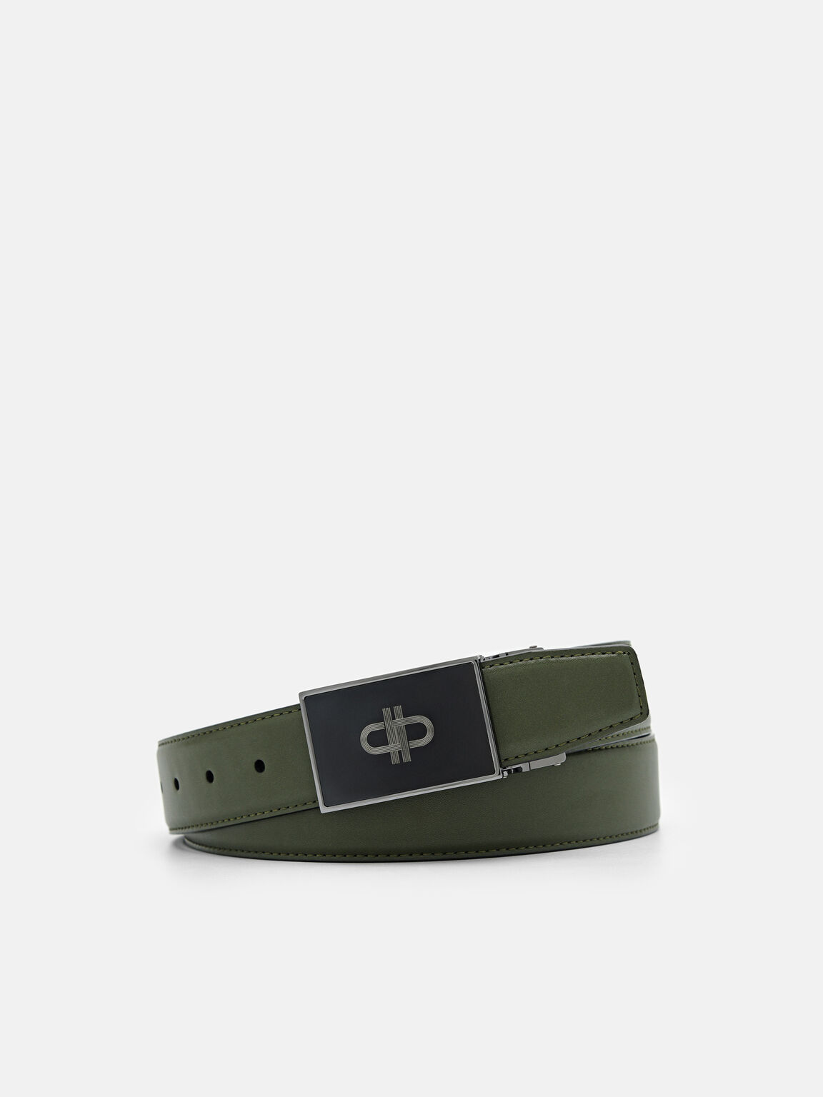 PEDRO Icon Leather Reversible Tang Belt, Military Green, hi-res