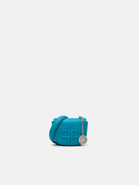 PEDRO Icon Leather Micro Sling Pouch, Cyan, hi-res
