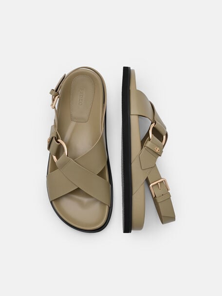 Goya Leather Backstrap Sandals, , hi-res