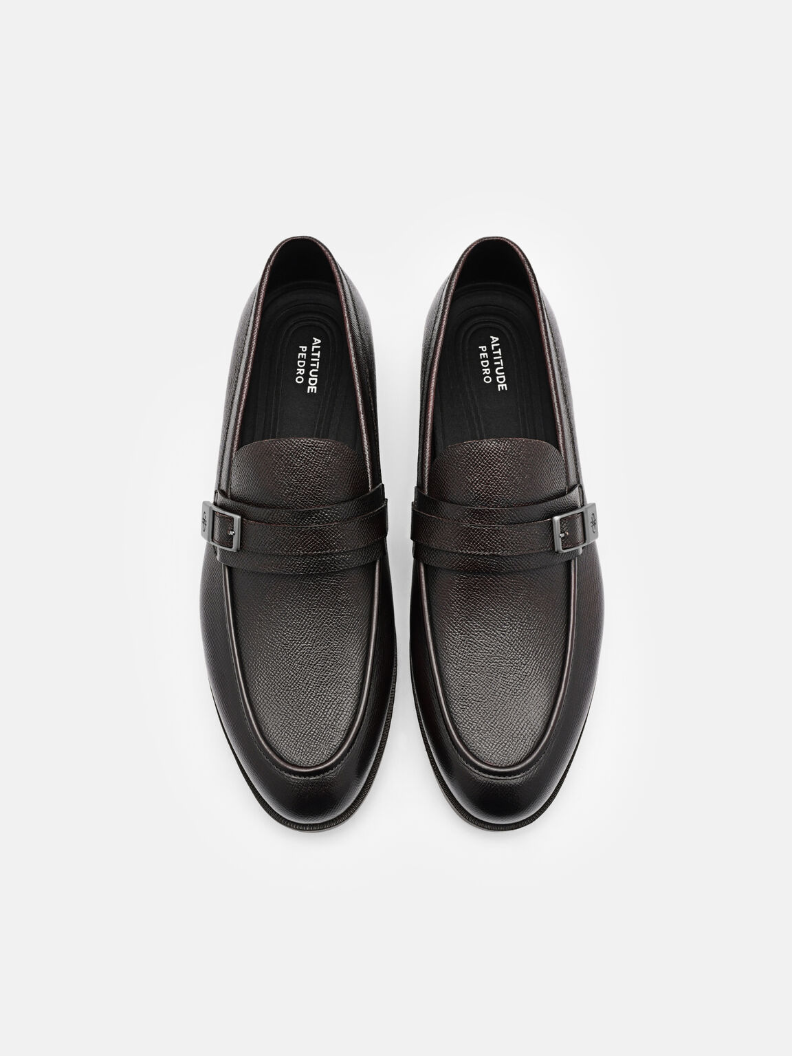 Altitude Embossed Leather Loafers, , hi-res