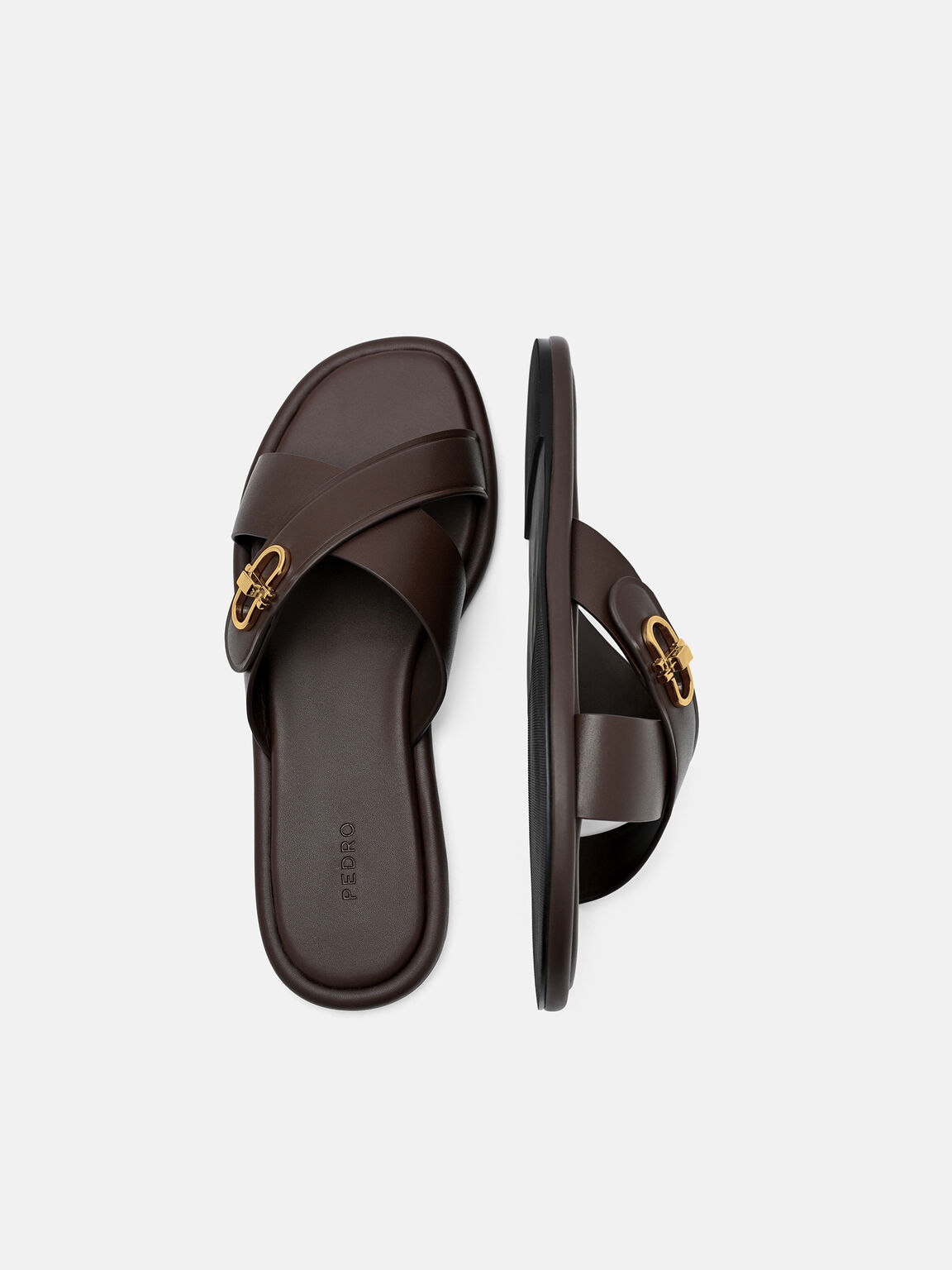 Sienna Leather Cross Sandals, , hi-res