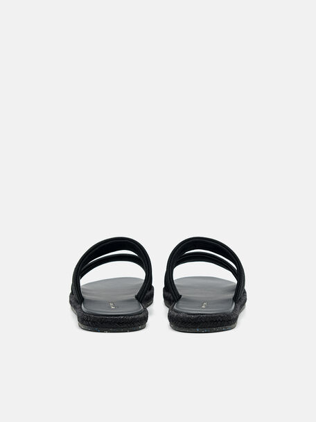 PEDRO Icon Leather Heel Sandals, Black
