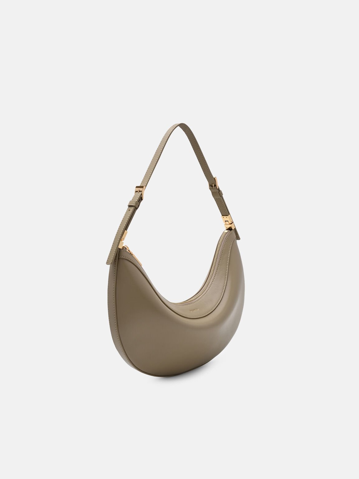 Jatte Leather Crescent Shoulder Bag, , hi-res