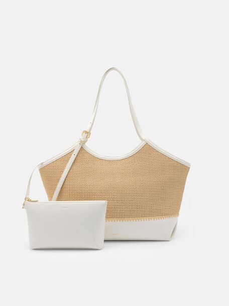 Melka Raffia Oversized Tote Bag, , hi-res