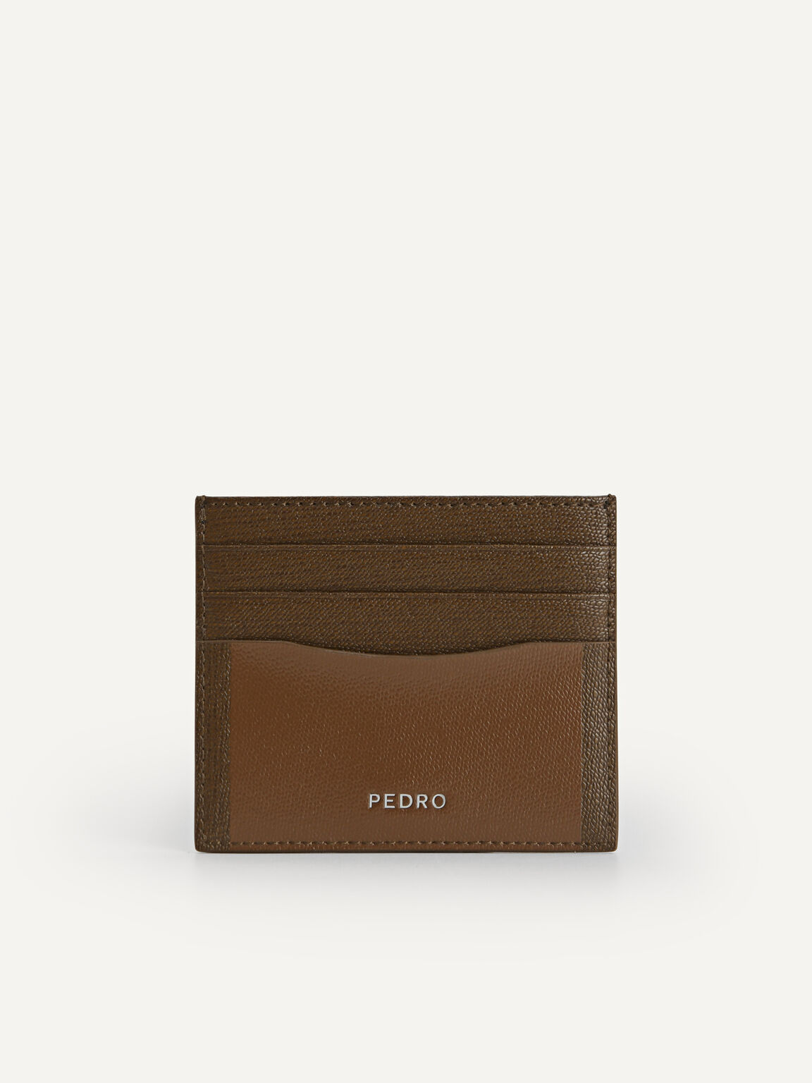 Full-Grain Leather Cardholder, Dark Brown, hi-res