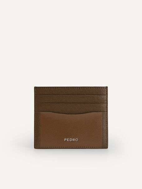 Full-Grain Leather Cardholder, Dark Brown, hi-res