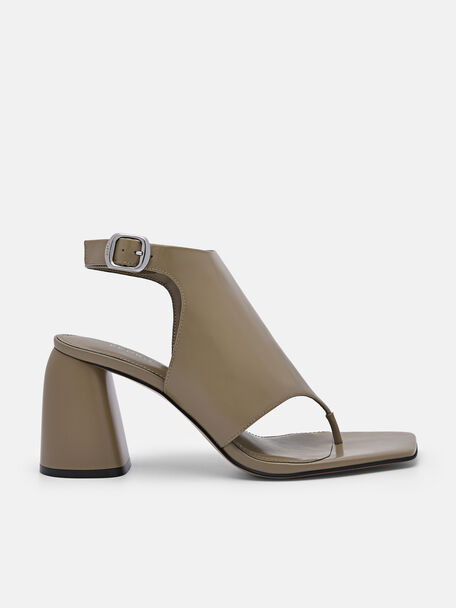 Sandal Tumit Kulit Este, 