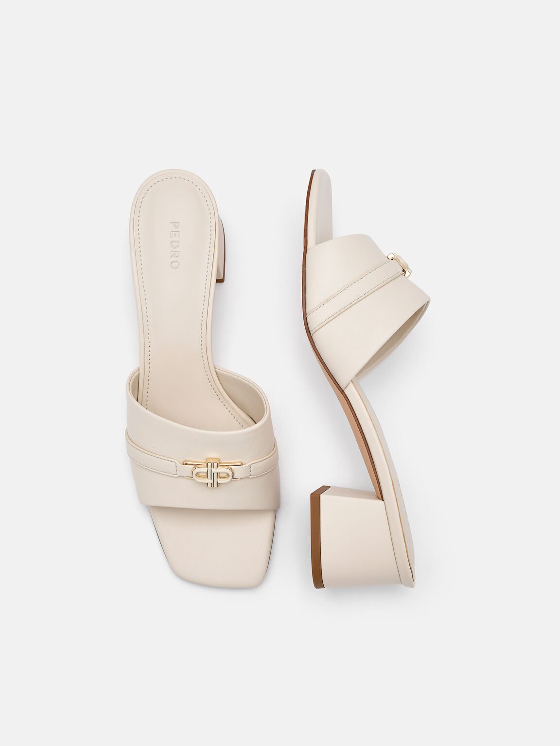 PEDRO Icon Leather Heel Sandals, , hi-res