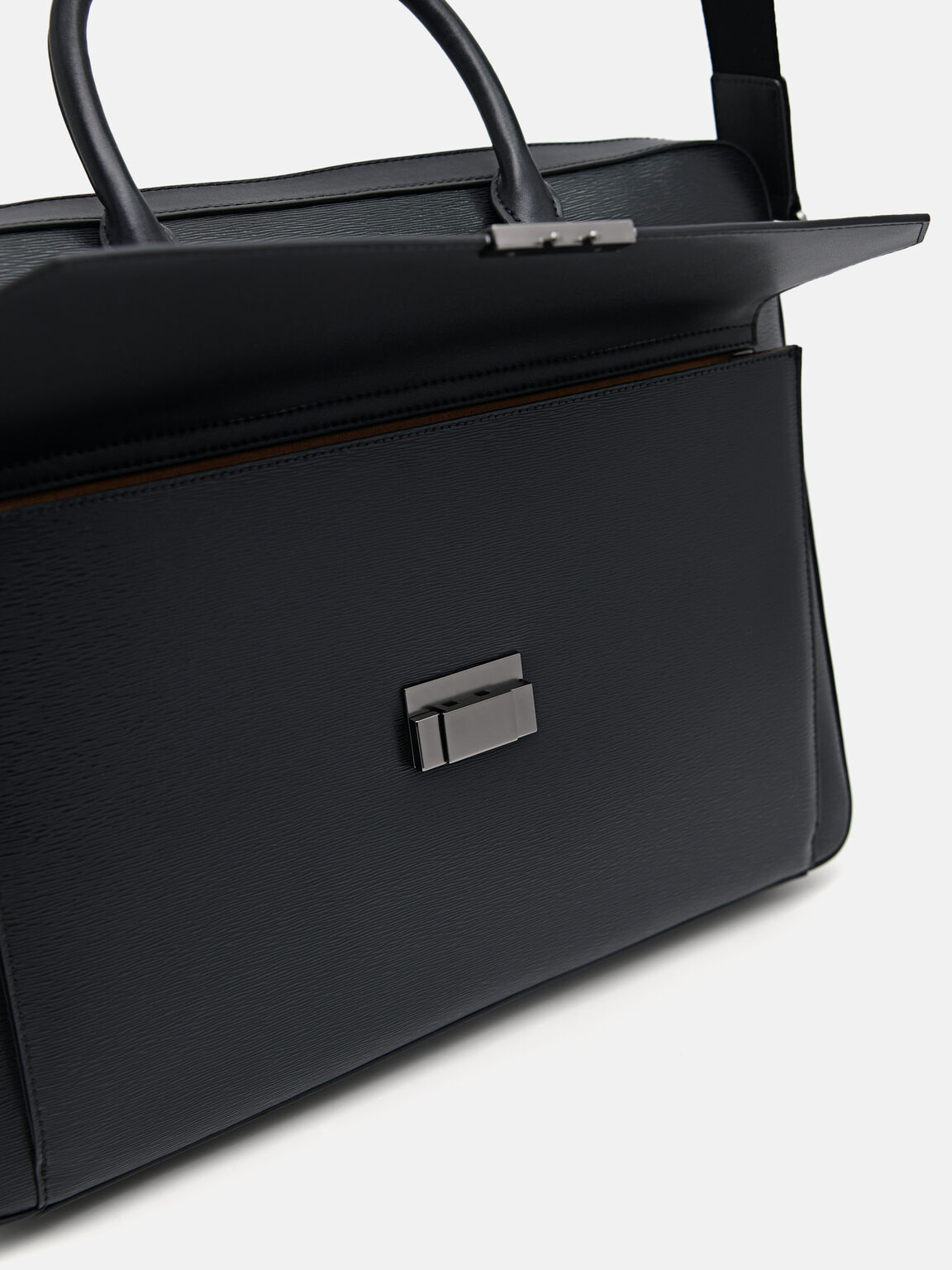 Henry Textured Leather Briefcase, 