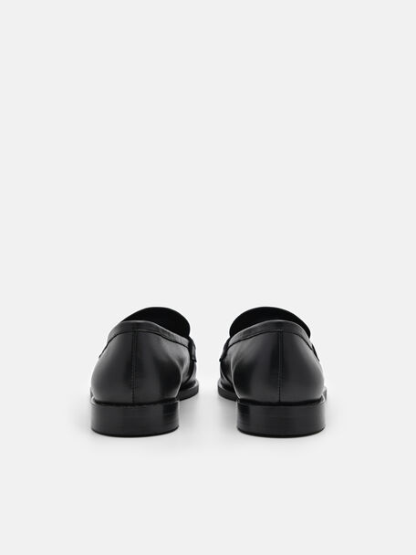 PEDRO Icon Leather Heel Sandals, Black