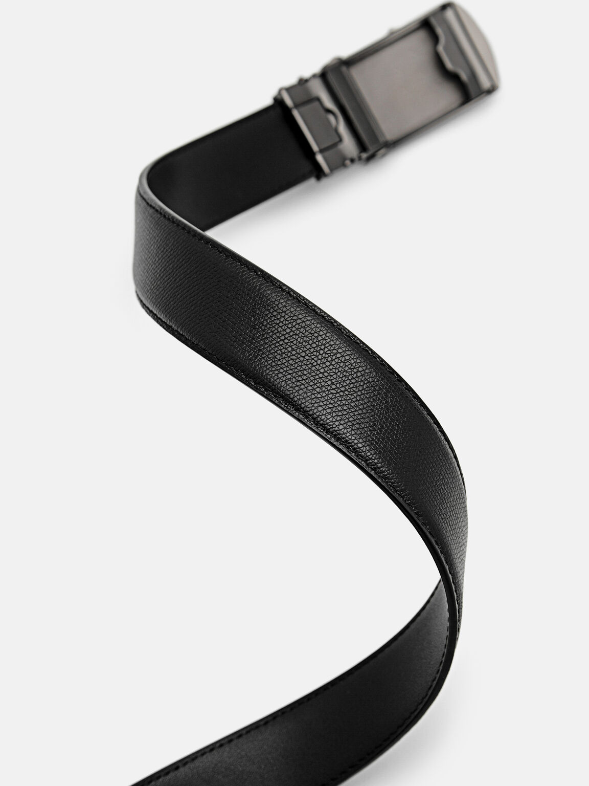 Embossed Leather Automatic Belt, 