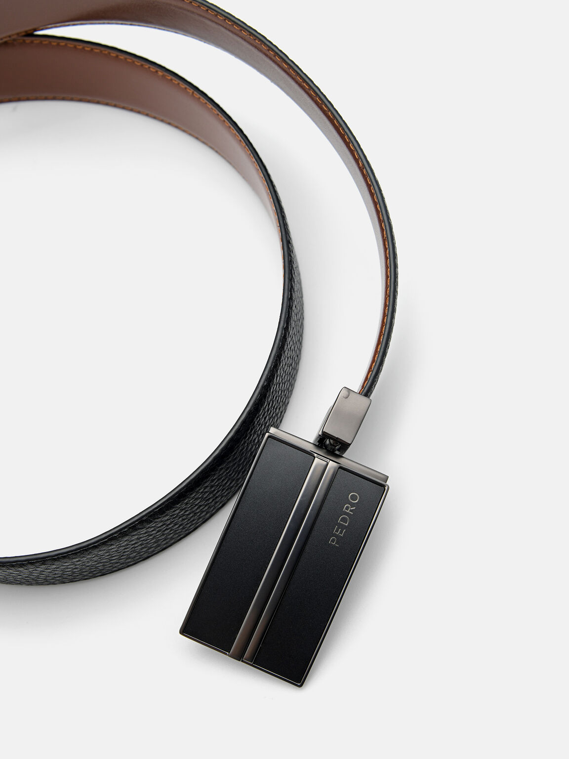 Leather Reversible Tang Belt, 