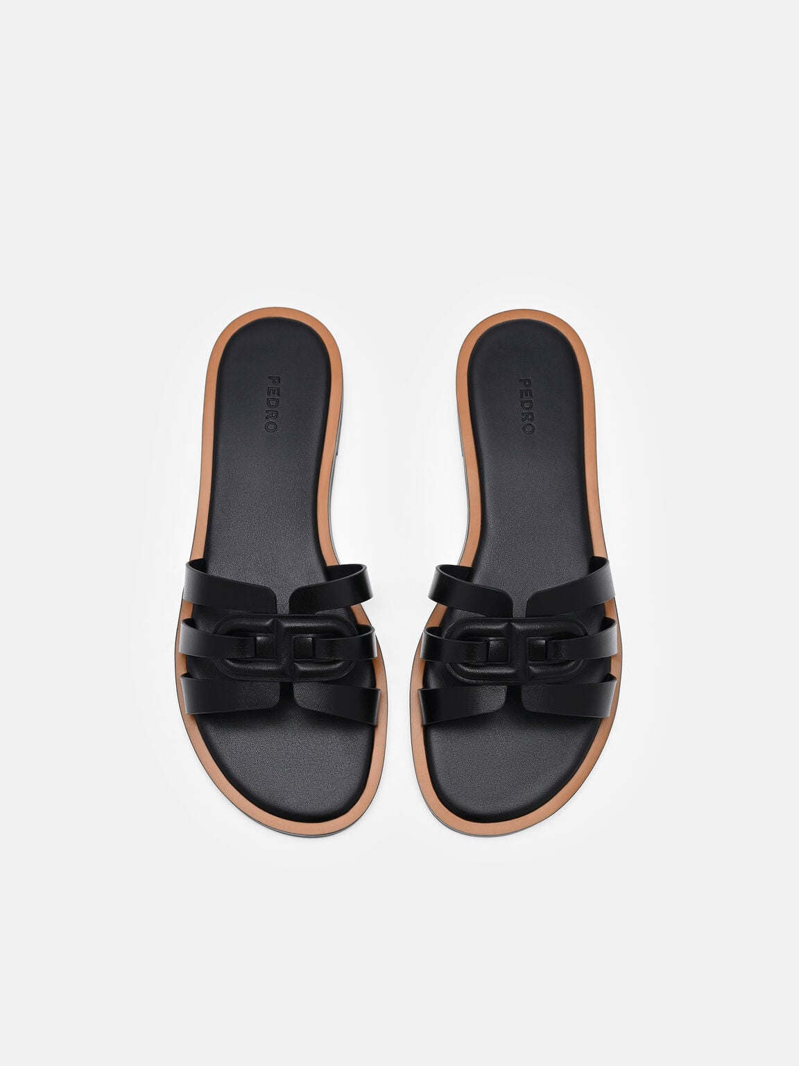Carmel Sandal Slide Kulit, , hi-res