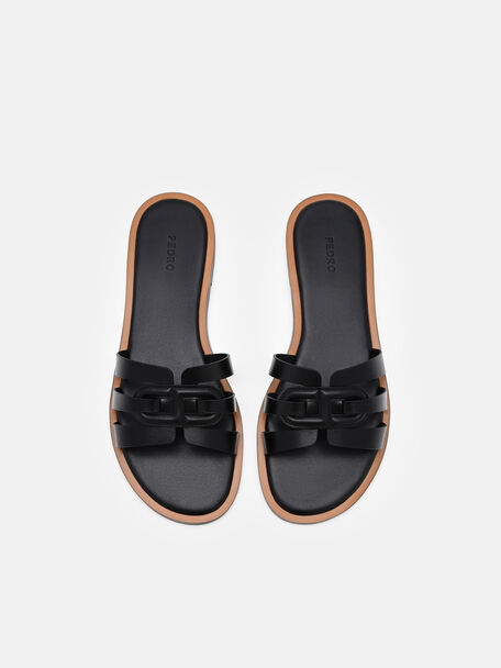 Carmel Sandal Slide Kulit, , hi-res