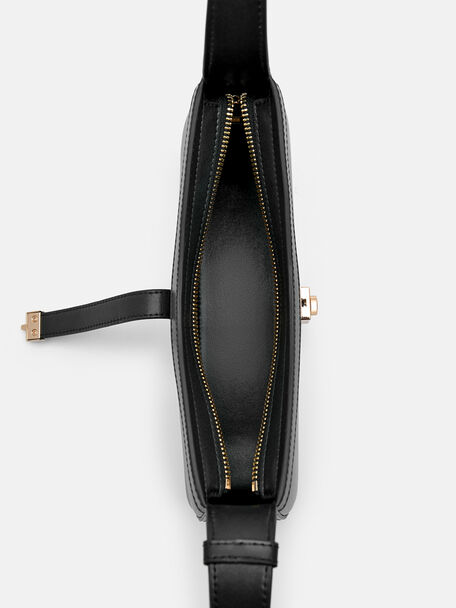 PEDRO Icon Leather Heel Sandals, Black
