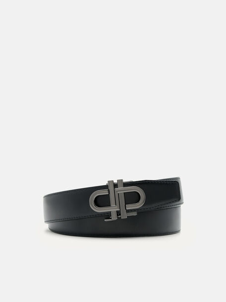 Embossed Automatic Belt, Black, hi-res