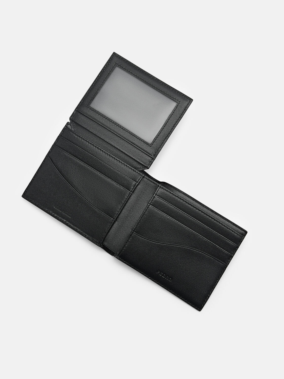 Embossed Leather Bi-Fold Flip Wallet, 