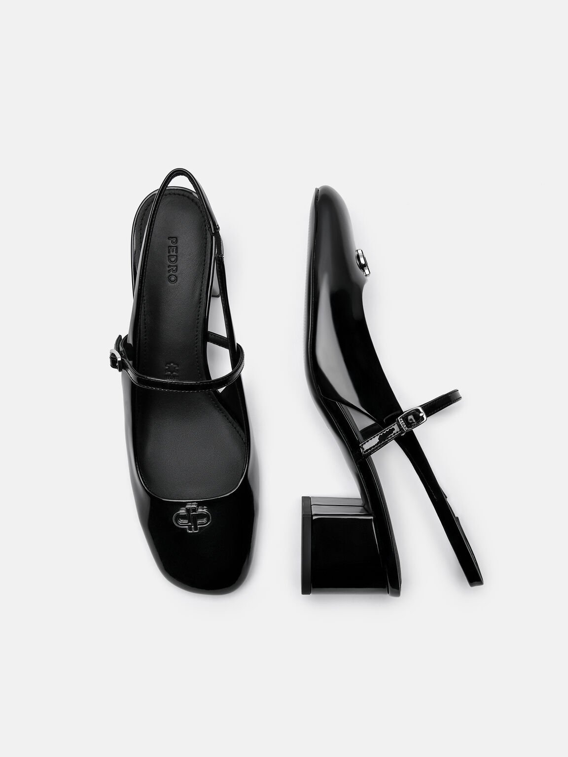 PEDRO Studio Pumps Slingback Kulit Patent, 