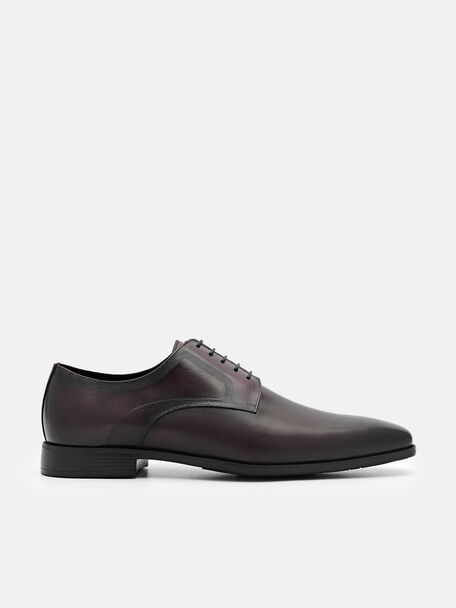 Altitude Lightweight Embossed Leather Derby Shoes, Dark Brown, hi-res