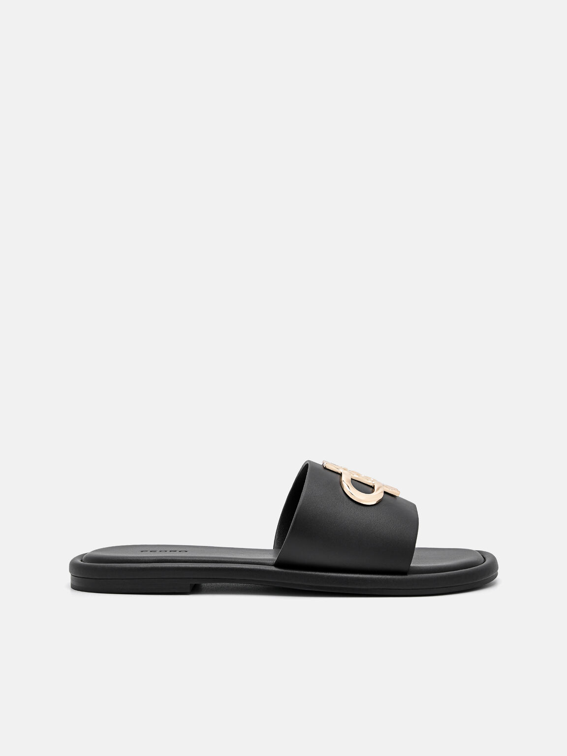 PEDRO Icon Leather Slide Sandal, Black, hi-res