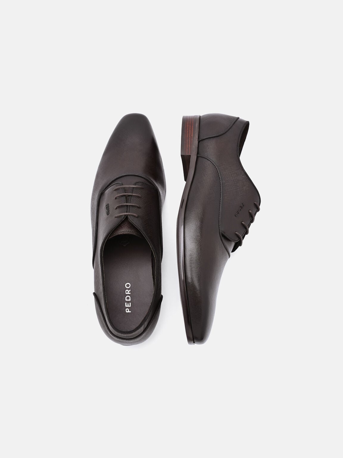 Saffiano Leather Derby Shoes, , hi-res