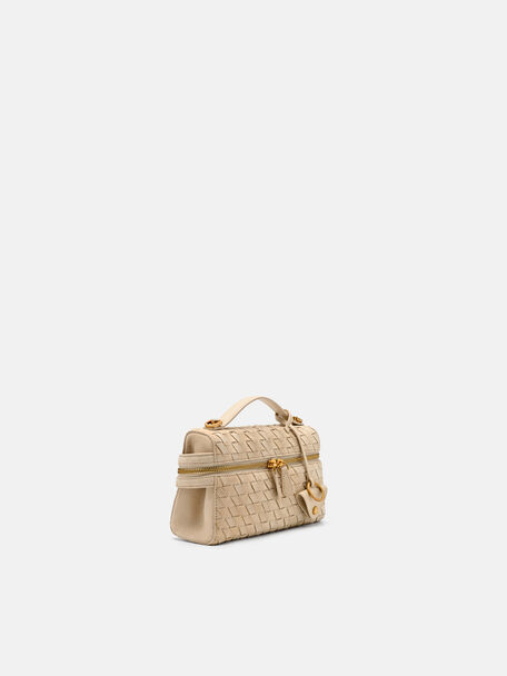 Alyssa Suede Woven Shoulder Bag, , hi-res