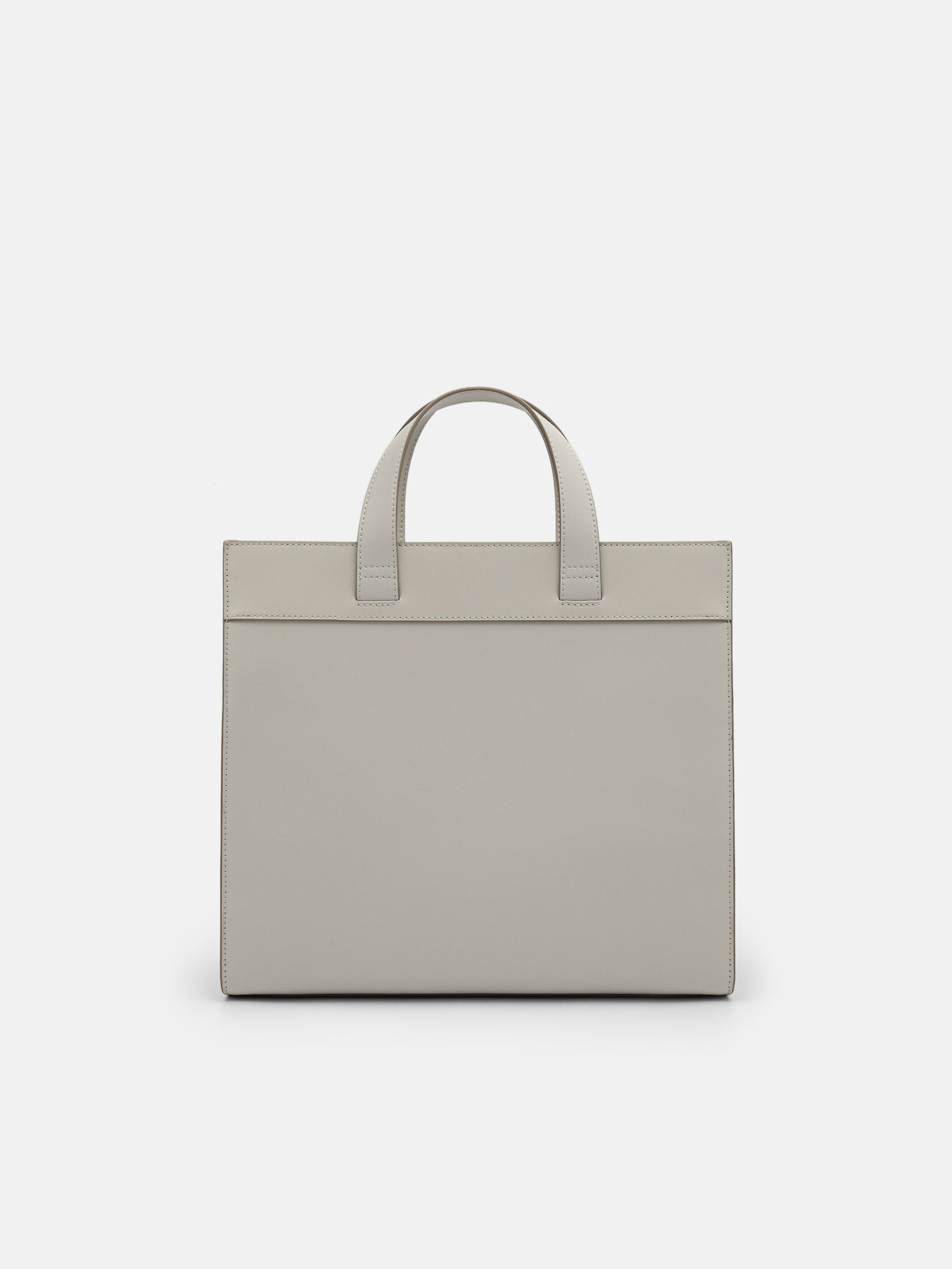 Taupe PEDRO Icon Leather Tote Bag - PEDRO ID