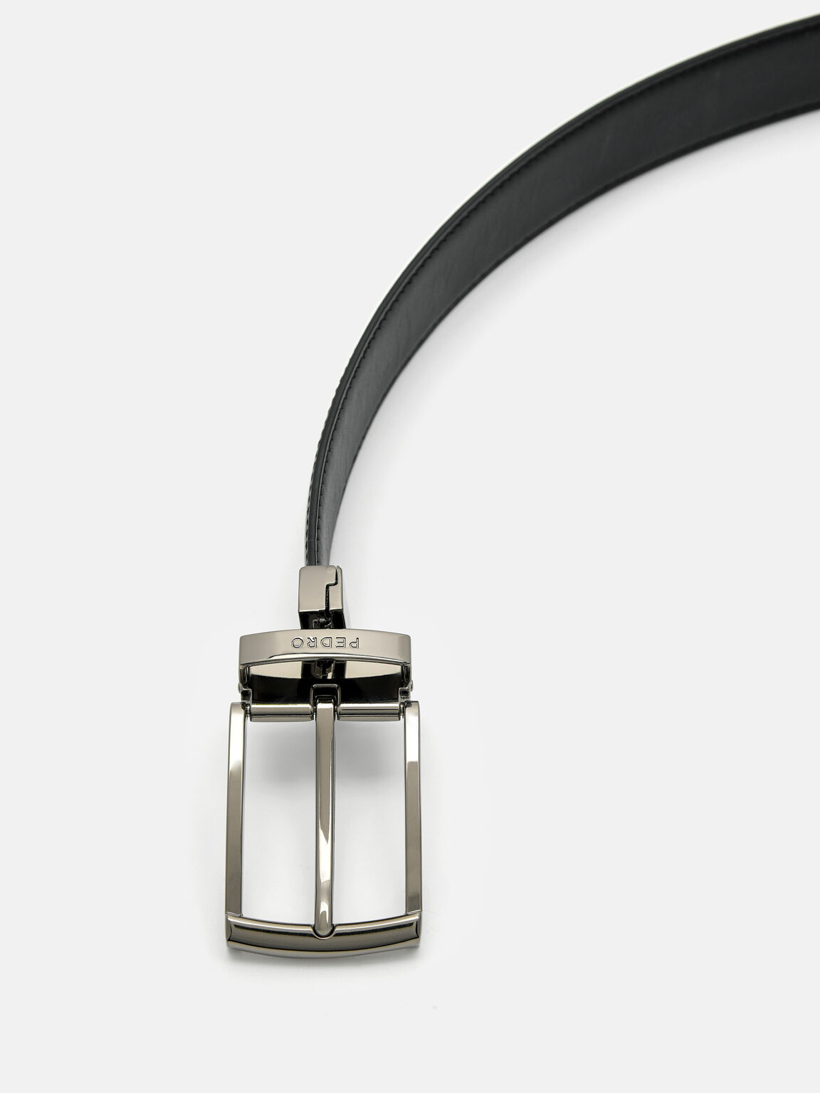 Reversible Leather Pin Belt, 