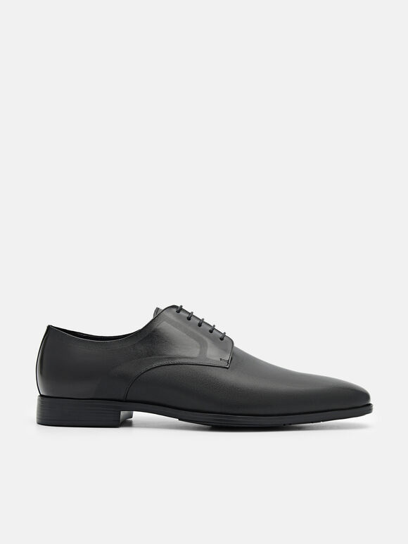 Altitude Lightweight Embossed Leather Derby Shoes, Black, hi-res