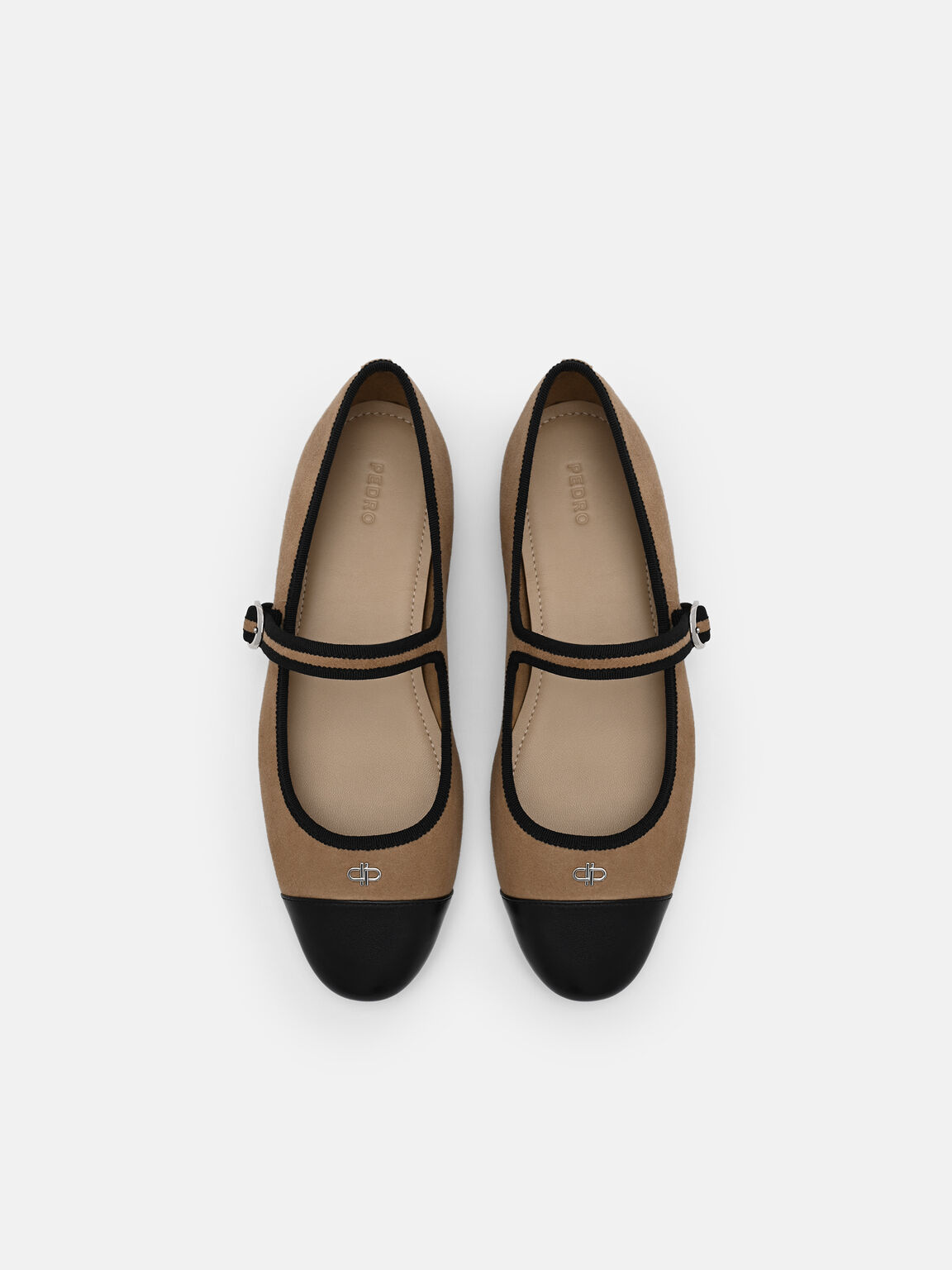 Sepatu Flat Balerina Suede Alina, , hi-res