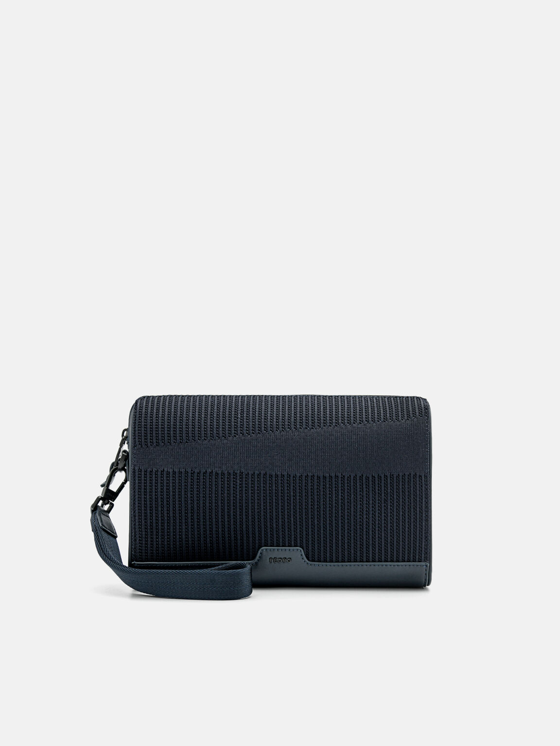 Tristan Fabric Clutch Bag, Navy, hi-res