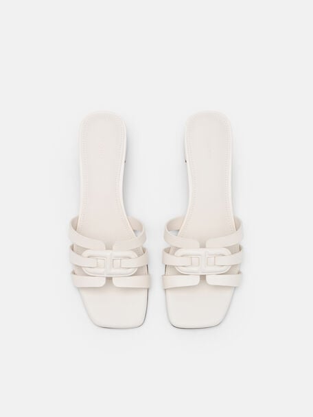 Sandal Hak Tinggi Carmel Berbahan Kulit, 