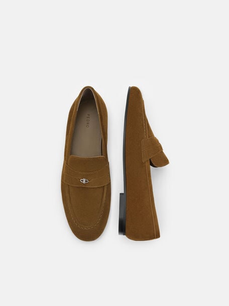 Beck Suede Penny Loafers, , hi-res