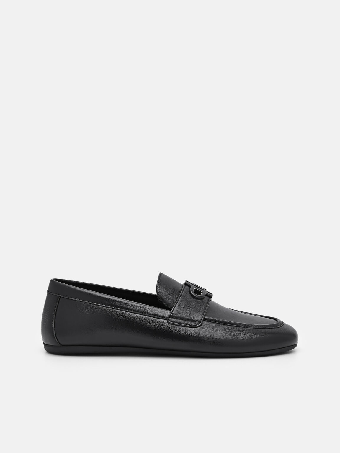 PEDRO Icon Loafers Kulit, Black
