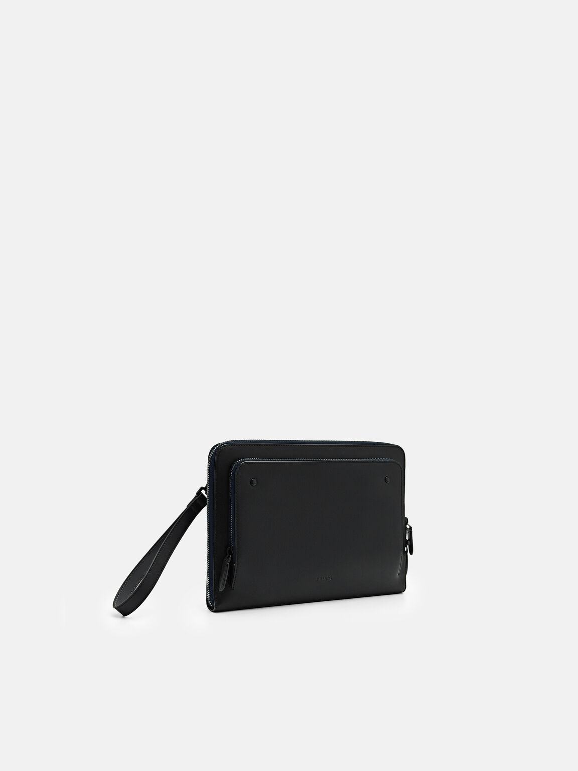 Leather Clutch Bag, Black