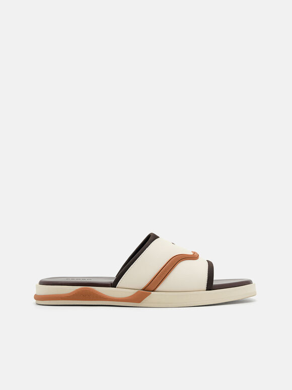 Embossed Slide Sandals, 