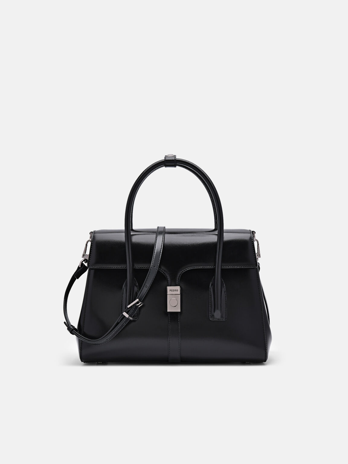 PEDRO Studio Farida Leather Handbag, Black, hi-res