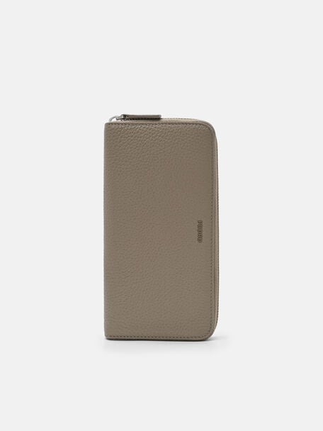 Tumbled Leather Long Wallet, 