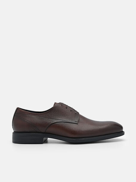 Altitude Lightweight Leather Derby Shoes, Brown, hi-res