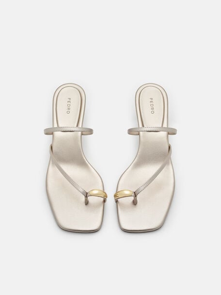 Lia Leather Heel Sandals, , hi-res
