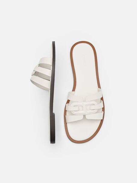 Carmel Sandal Slide Kulit, , hi-res