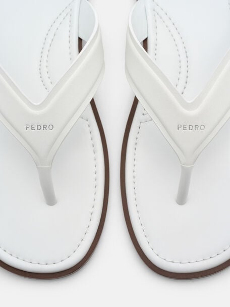 Leather Thong Sandals, , hi-res