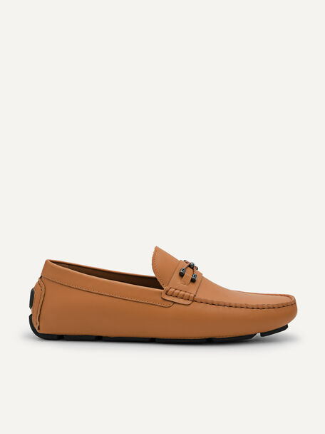 Sepatu Mengemudi Kulit Horsebit, 