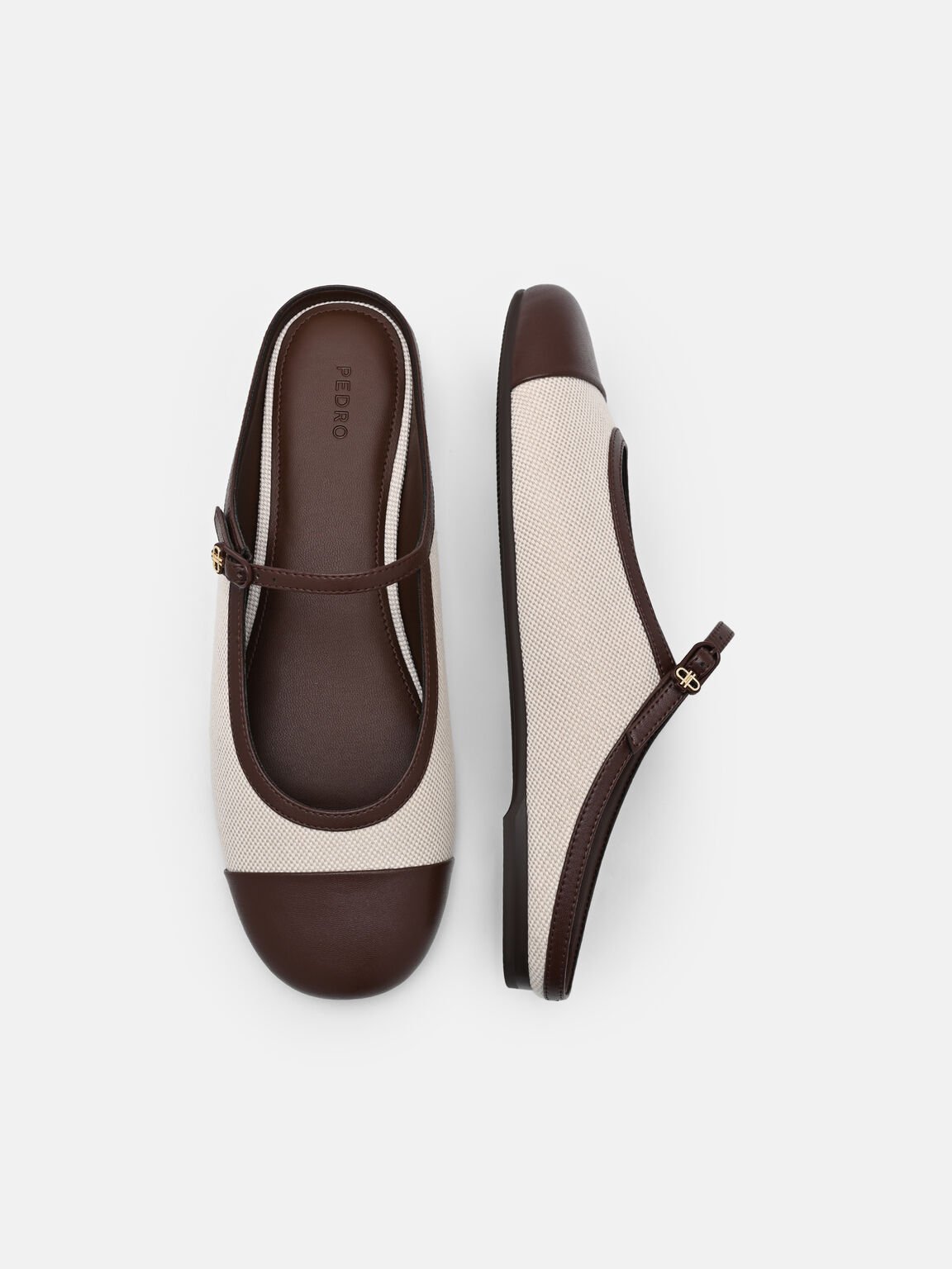 Sepatu Mules dengan Ujung Cap Toe, 