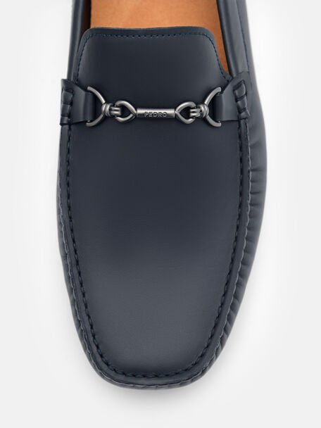 PEDRO Icon Leather Heel Sandals, Black