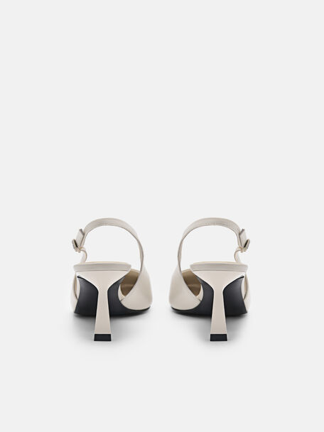 PEDRO Icon Leather Heel Sandals, Black