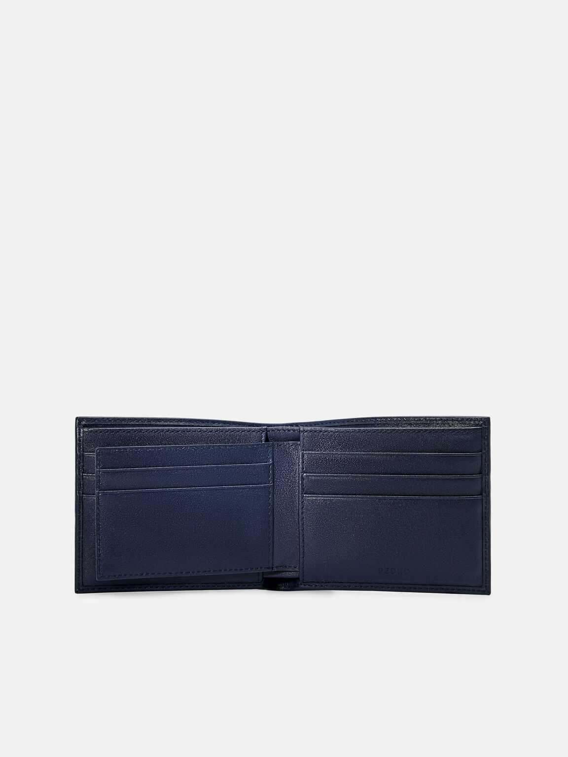 Striped Leather Bi-Fold Wallet with Insert, 
