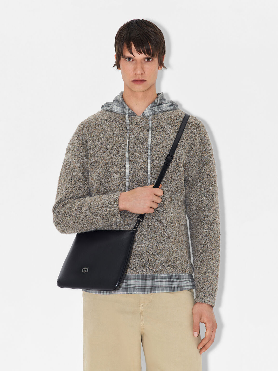 Two-Way Leather Clutch Bag, 