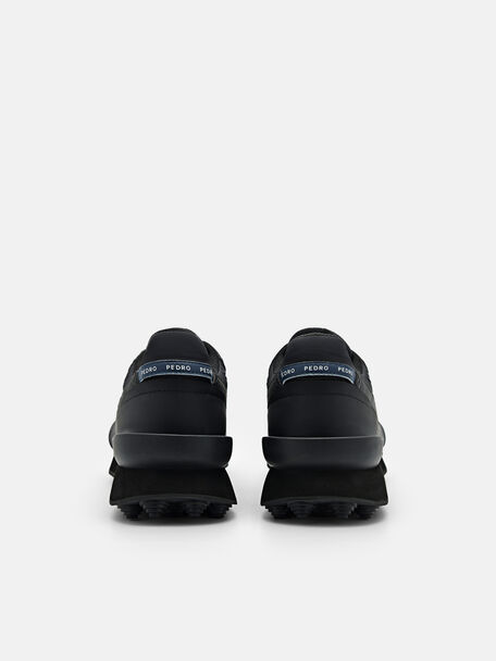 PEDRO Icon Leather Heel Sandals, Black